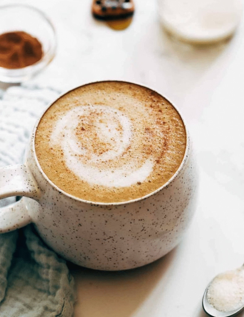 final result of Cinnamon Coconut Latte