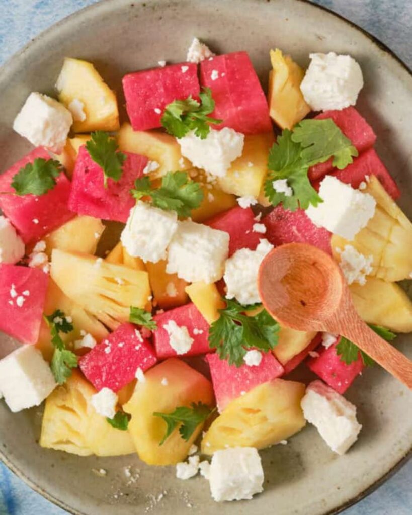 Serve chilled! This watermelon feta salad is best enjoyed fresh, on a sunny day, and is guaranteed to be a hit.