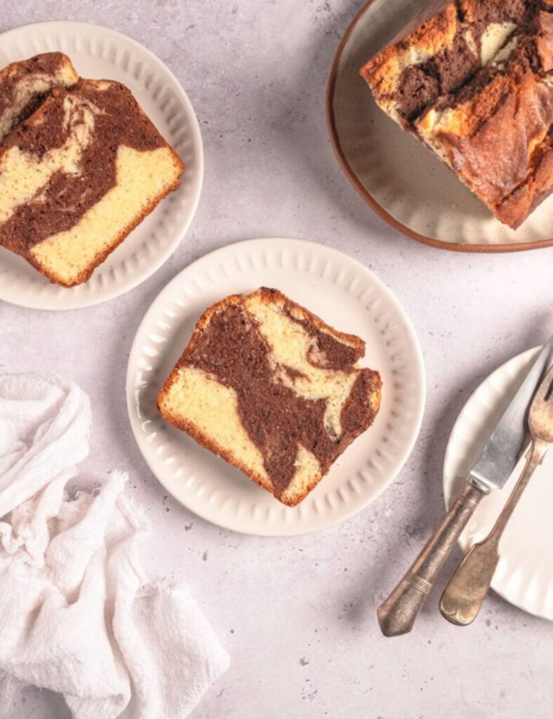piece of Marble Cake warm