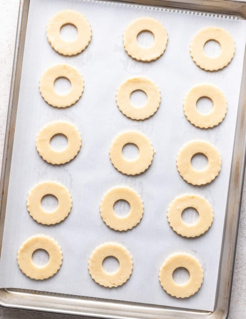 a tray of cookies on a baking sheet
