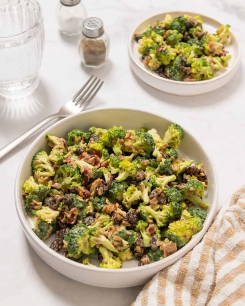 Delicious Broccoli Raisin Salad with vibrant greens and raisins