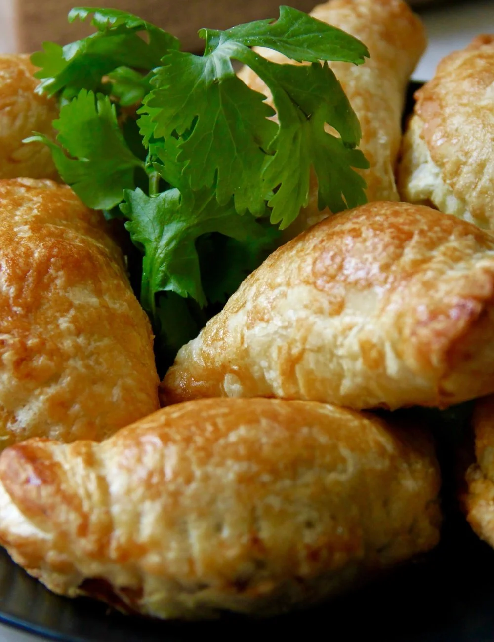 Delicious chicken curry puffs with golden crust and savory filling