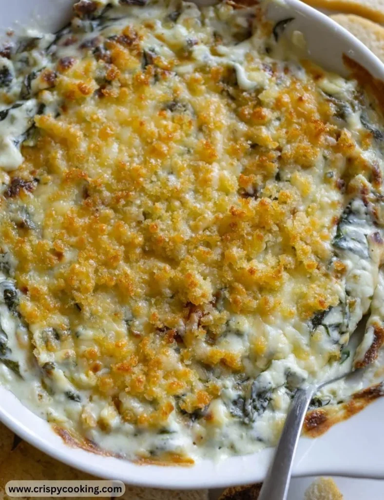 Delicious Copycat Longhorn Spinach Dip served in a bowl with tortilla chips.