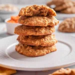 Delicious homemade Pumpkin Oatmeal Cookies on a baking sheet
