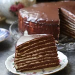 Delicious Spartak Cake with chocolate layers and creamy filling