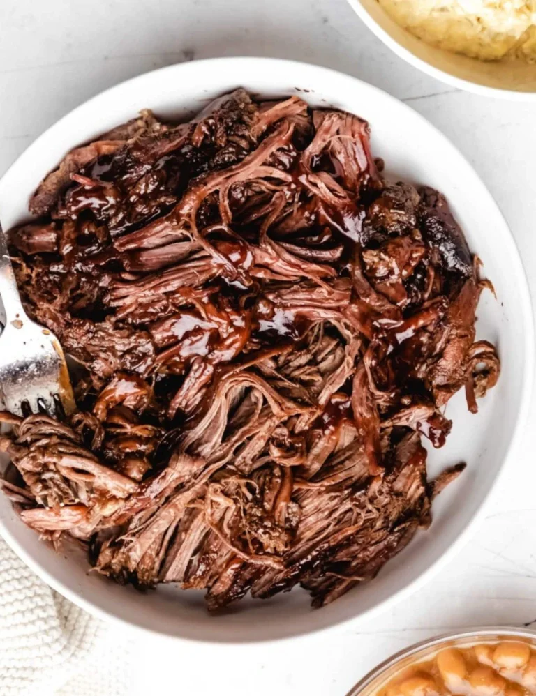 Delicious Texas beef brisket served with sides