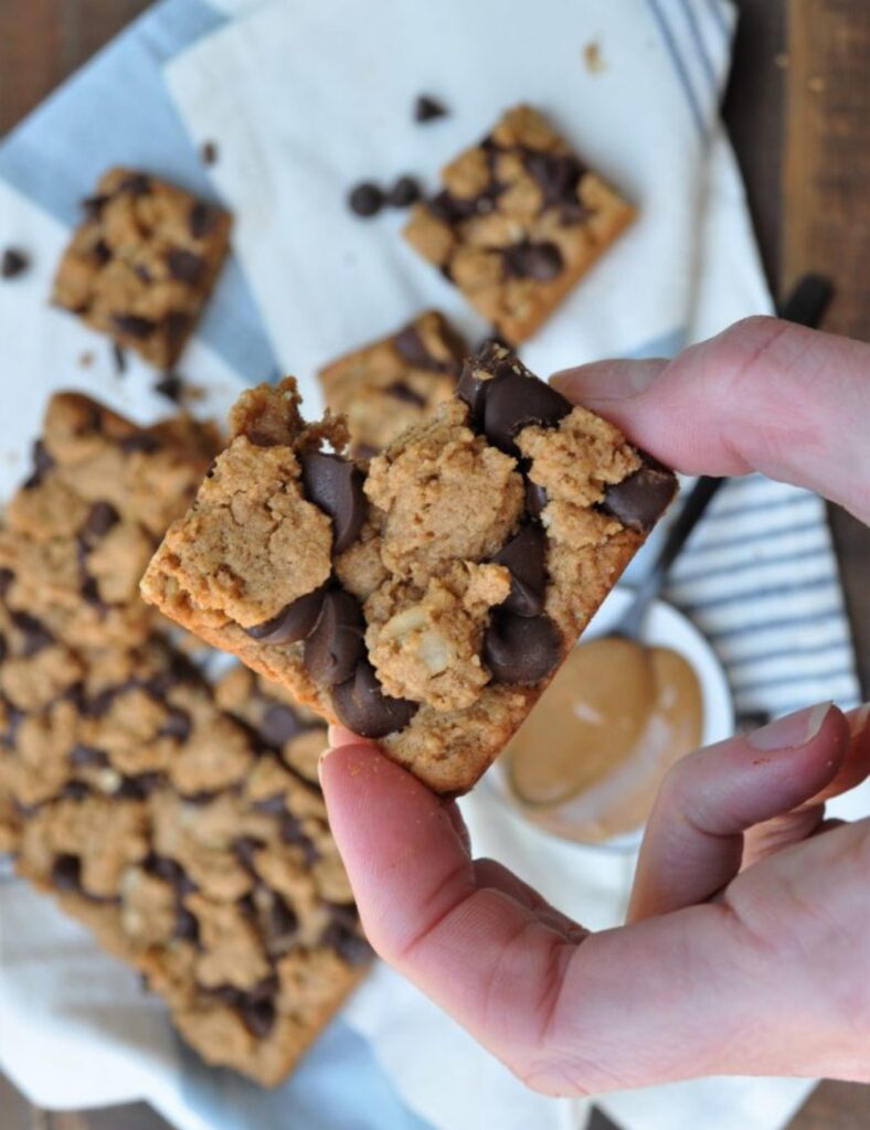 Delicious Dark Chocolate Almond Butter Bars perfect for a healthy snack