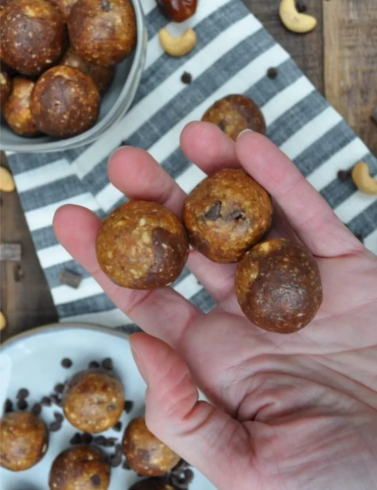 Delicious Brookie Energy Bites made with wholesome ingredients for a healthy snack.
