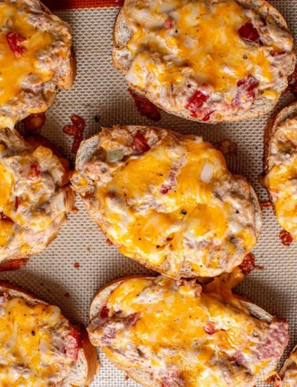 Delicious easy tuna melts ready to serve on a plate
