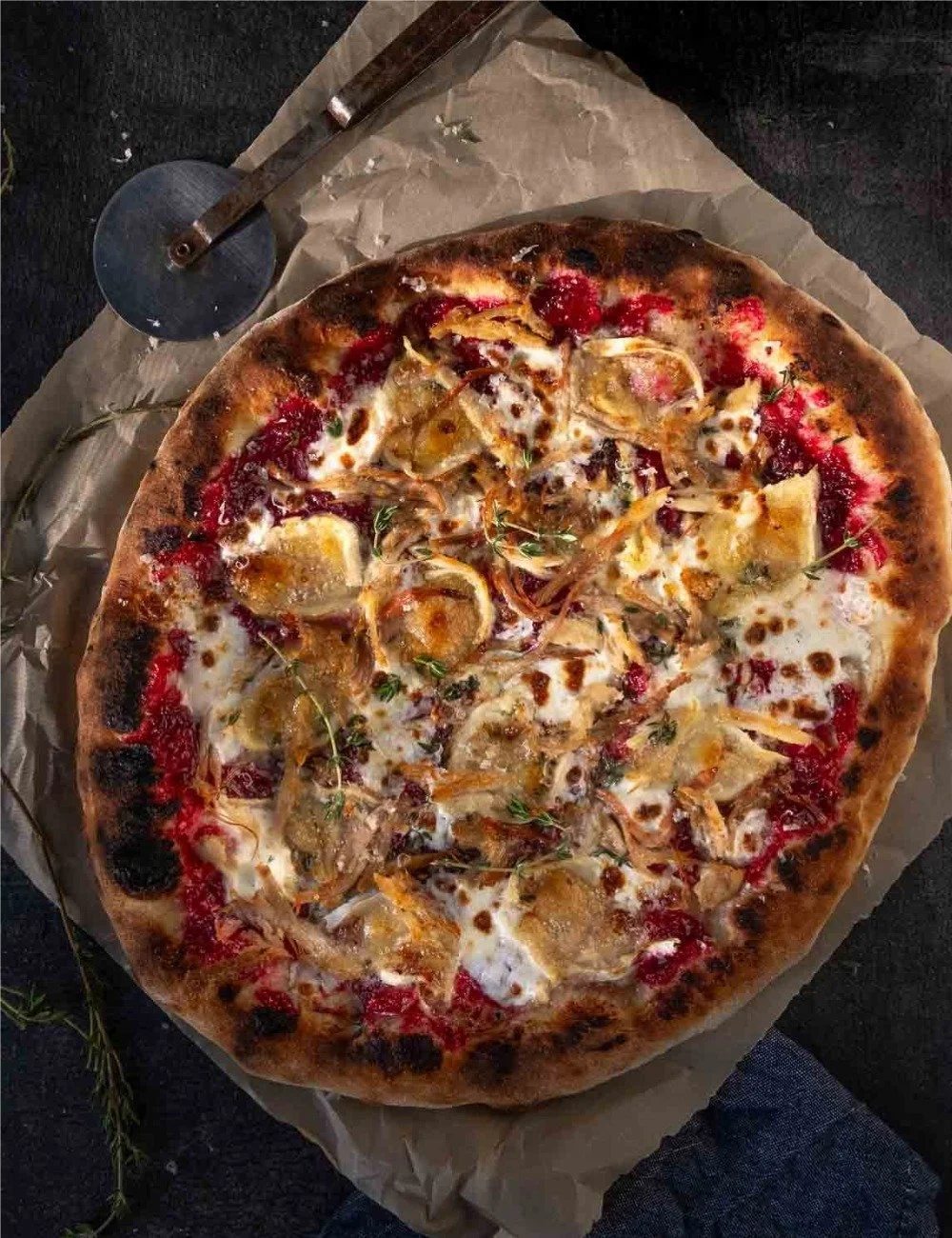 Delicious Turkey Pizza topped with fresh ingredients and cheese