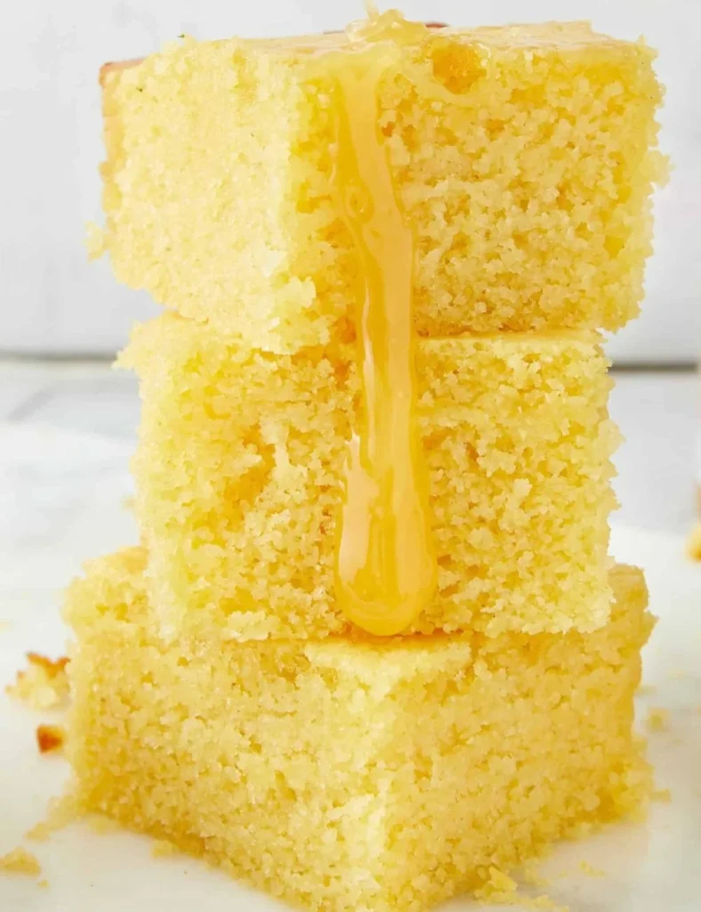 Flavorful buttermilk cornbread served warm with butter.